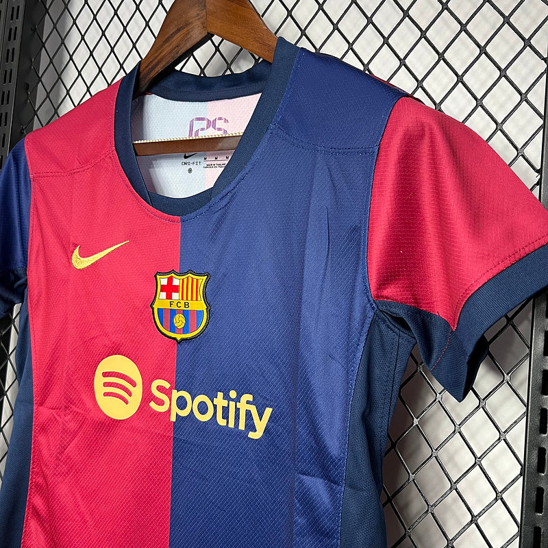 Camisa Barcelona Casa l Feminino 24/25 Azul e Vermelho
