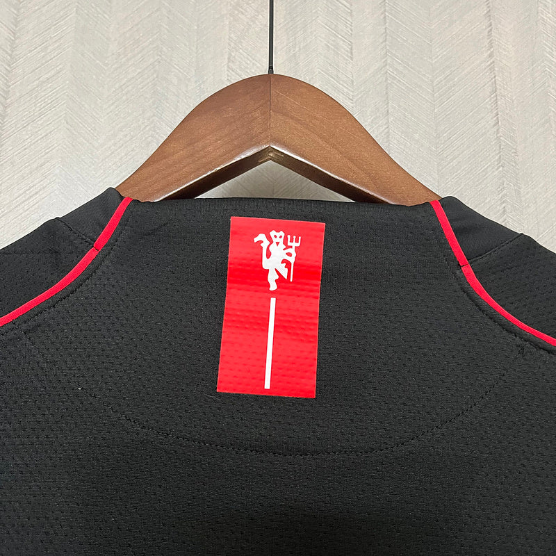 Camisa Retrô Away II do Manchester United 2007 Preta - Manga Longa
