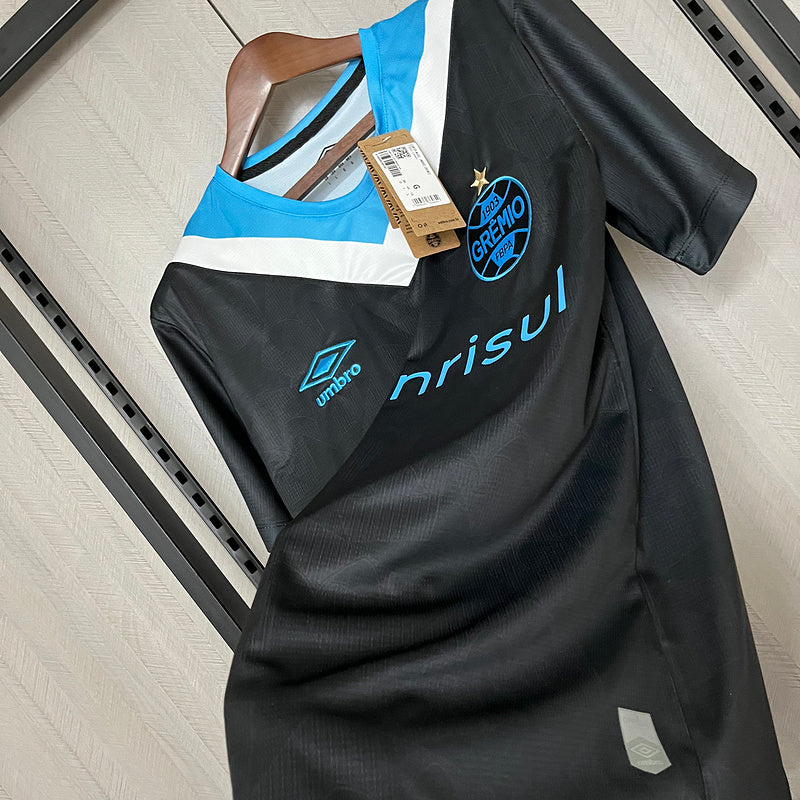 Camisa Grêmio III 24/25 Torcedor Umbro Masculina - Preto+Branco