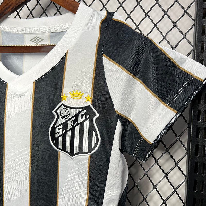 Camisa do Santos I 24/25 - Preta e branca - Torcedor Feminina