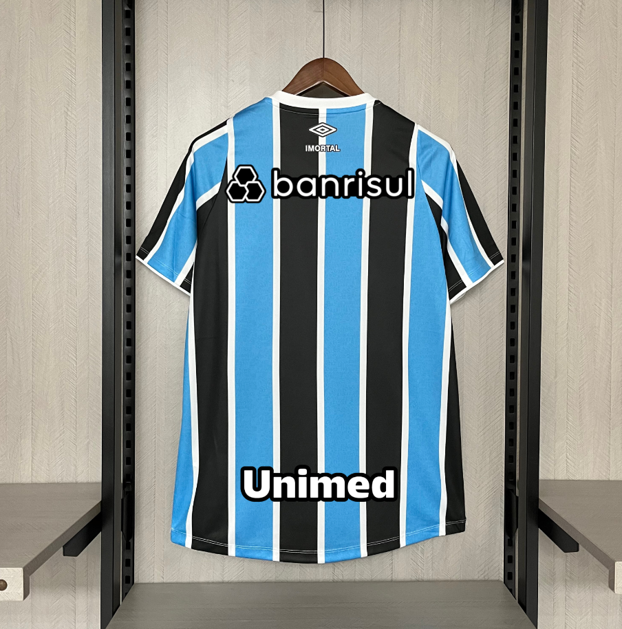Camisa Masculina Umbro Gremio Oficial 24/25 Torcedor (Com todos patrocinadores)