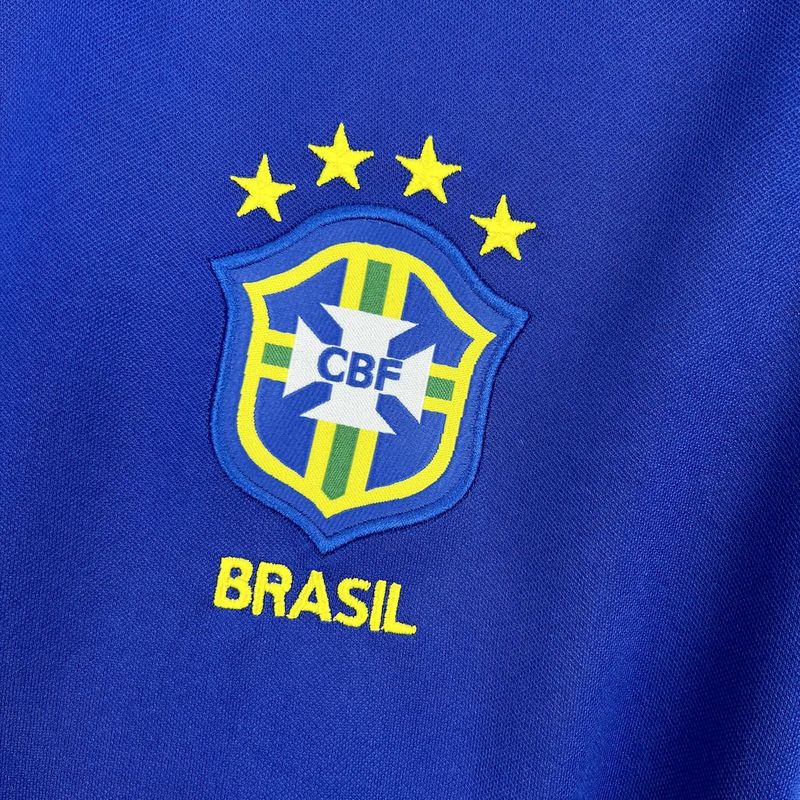 Camisa Seleção Brasileira Retrô 1998 - Azul