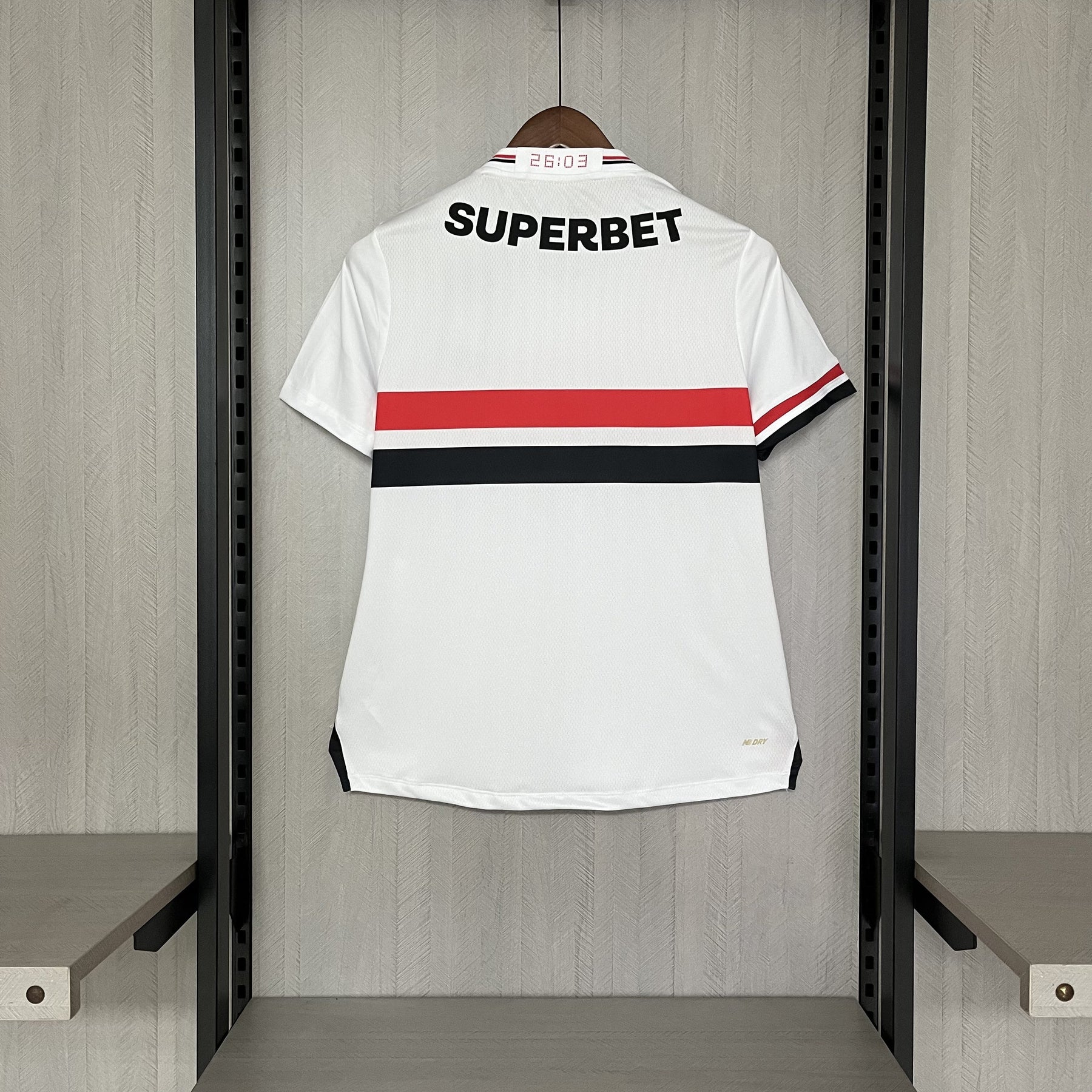 Camisa São Paulo 25/26 Casa New Balance - Branco+Vermelho - Torcedor Feminina