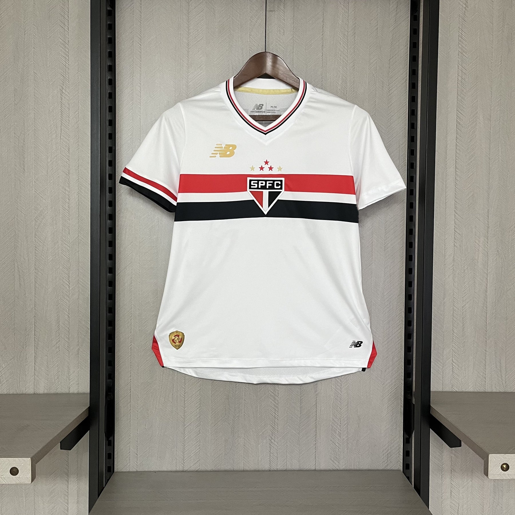 Camisa São Paulo 25/26 Casa New Balance - Branco+Vermelho - Torcedor Feminina