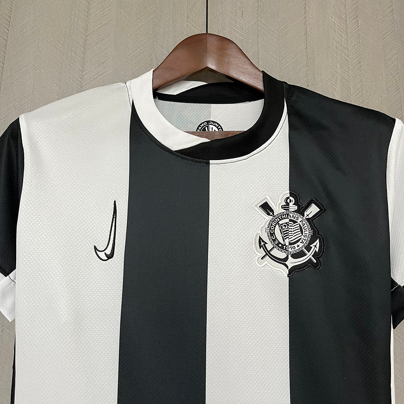 Camisa Corinthians IlI 24/25 Torcedor Nike - Preto e Branco - Feminina