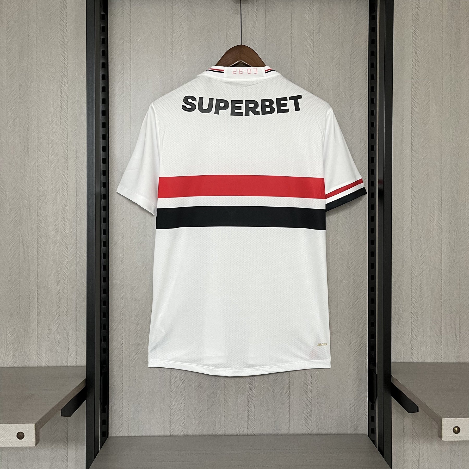 Camisa São Paulo 25/26 Casa New Balance Masculina - Branco+Vermelho