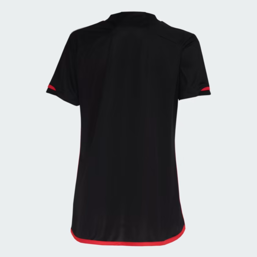 Camisa Feminina São Paulo I 23/24 Adidas - Preta e Vermelha
