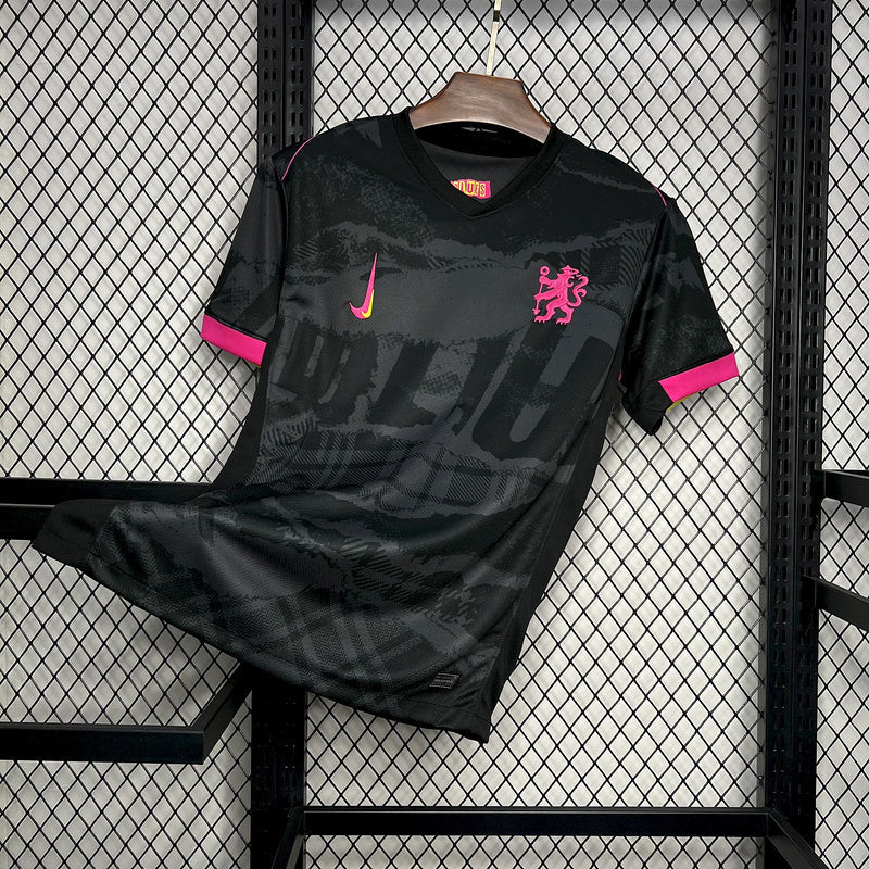 Camisa Chelsea III 24/25 - Preta com rosa