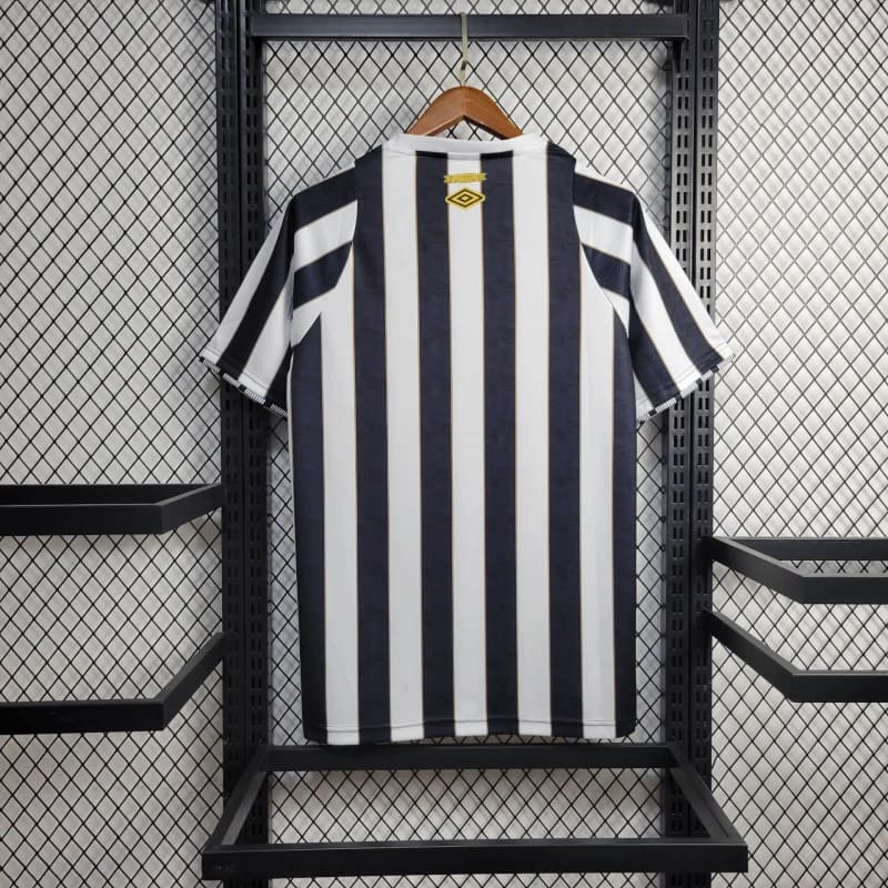 Camisa do Santos I 24/25 preta e branca