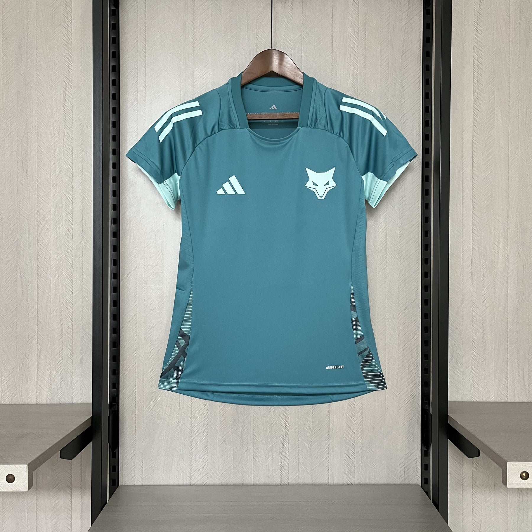 Camisa Cruzeiro 25/26 Treino Adidas - Azul Turquesa+Branco - Torcedor Feminina