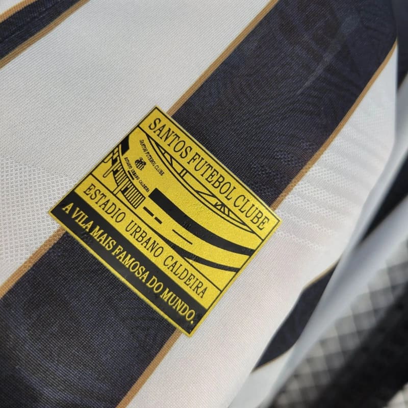Camisa do Santos I 24/25 preta e branca