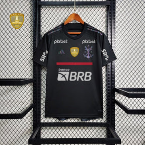 Camisa Adidas Flamengo III 23/24 Preta (Com patrocinios)