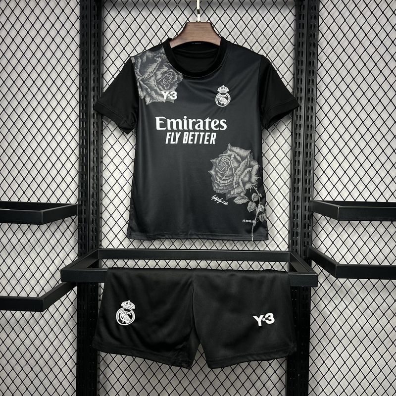 Kit Infantil Real Madrid Away 24/25- Preto