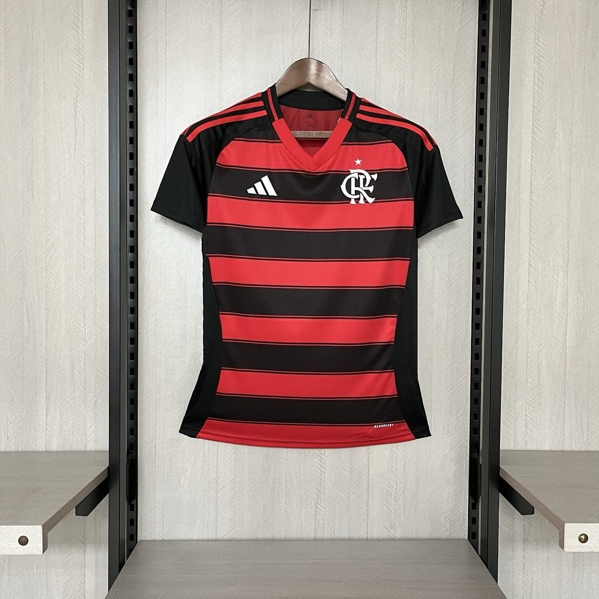 Camisa Flamengo I 2025  s/n° Adidas - Vermelho+Preto - Feminina