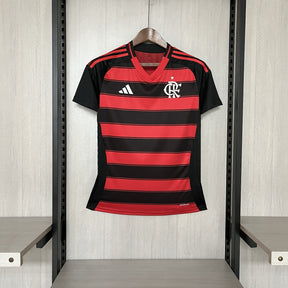 Camisa Flamengo I 2025  s/n° Adidas - Vermelho+Preto - Feminina