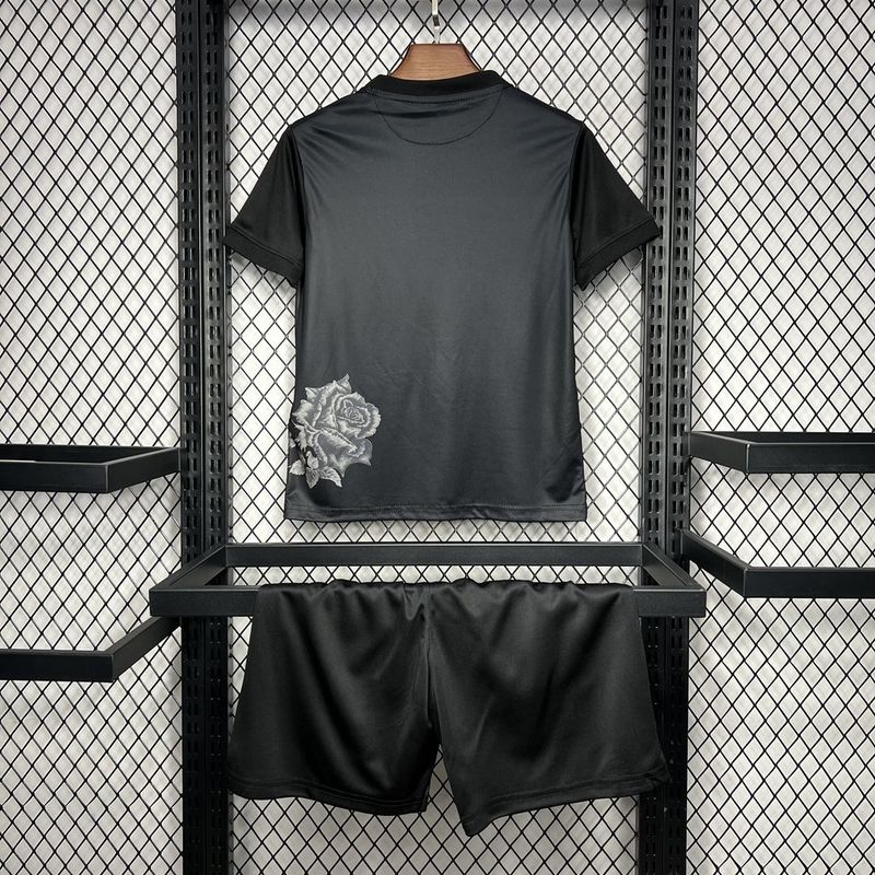 Kit Infantil Real Madrid Away 24/25- Preto