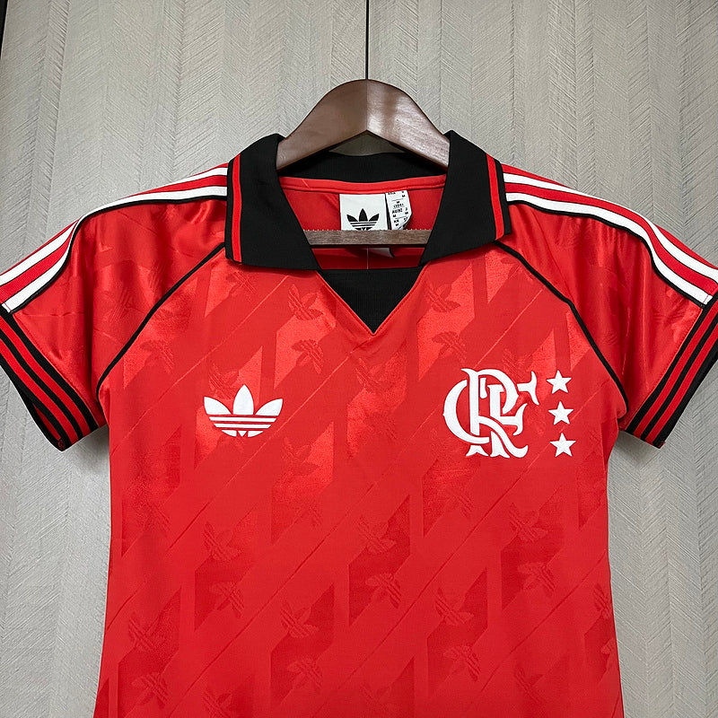 Camisa Flamengo Lifestyle 24/25 Torcedor Adidas - Vermelho - Feminina