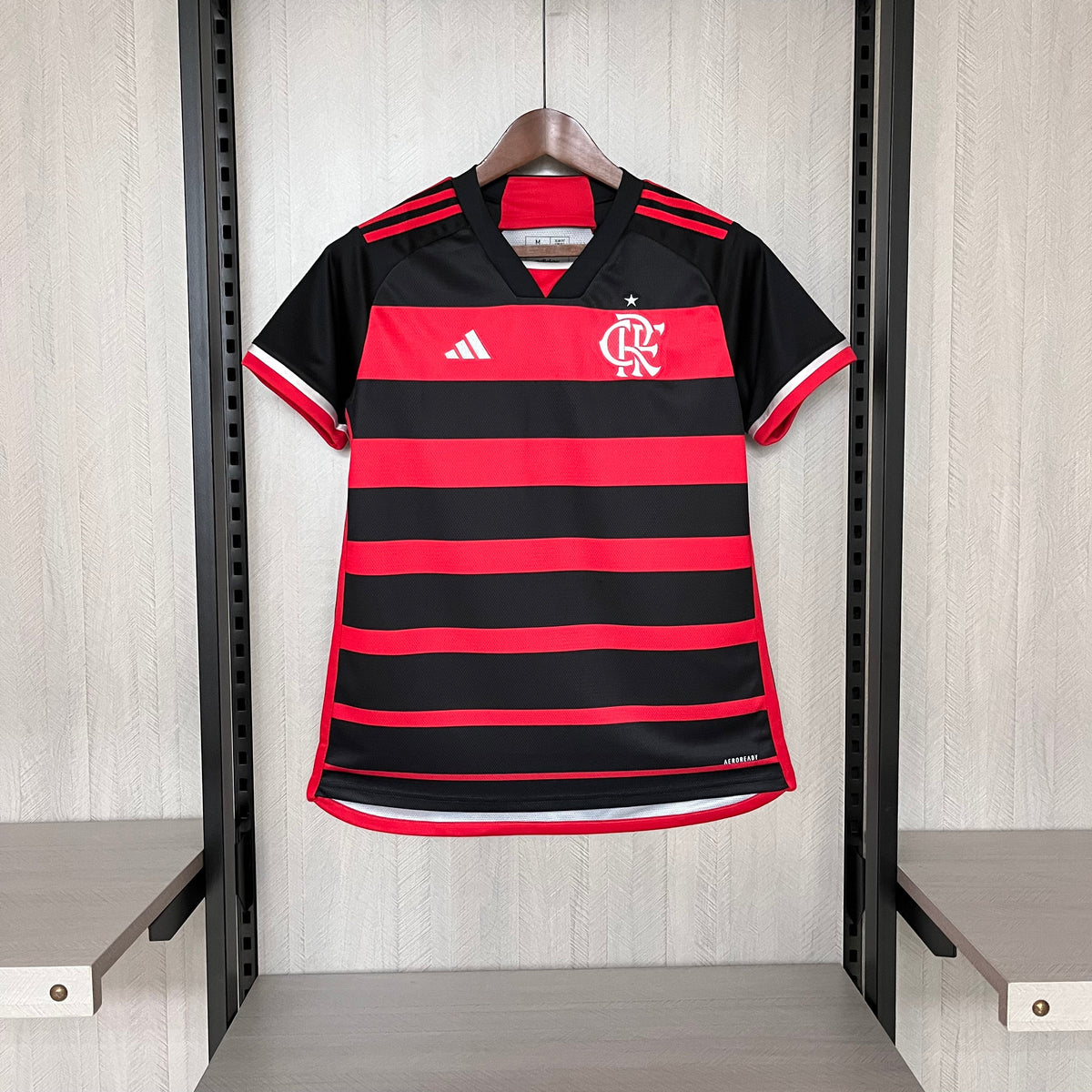 Camisa Flamengo I 24/25 s/n° Adidas - Vermelho+Preto - Torcedor Feminina