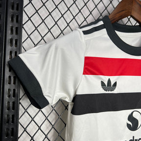 Kit Infantil Manchester United 24/25 - Branco e Vermelho