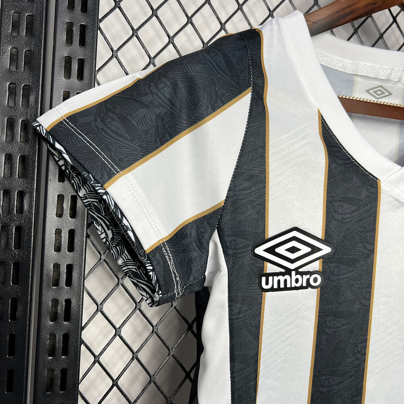 Camisa do Santos I 24/25 - Preta e branca - Torcedor Feminina