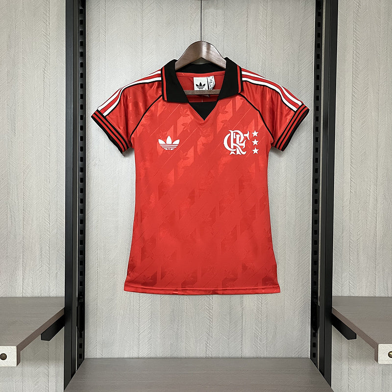 Camisa Flamengo Lifestyle 24/25 Torcedor Adidas - Vermelho - Feminina
