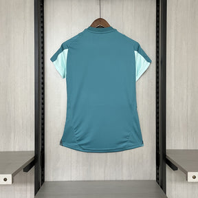Camisa Cruzeiro 25/26 Treino Adidas - Azul Turquesa+Branco - Torcedor Feminina