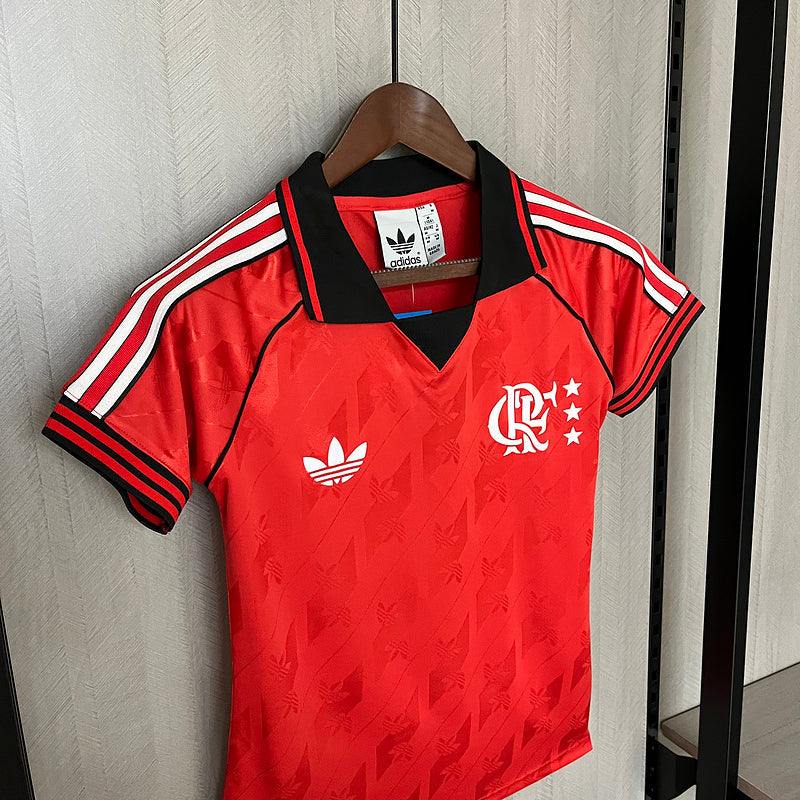 Camisa Flamengo Lifestyle 24/25 Torcedor Adidas - Vermelho - Feminina