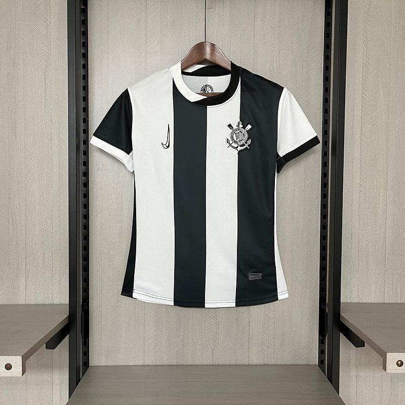 Camisa Corinthians IlI 24/25 Torcedor Nike - Preto e Branco - Feminina
