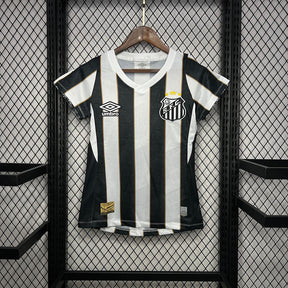 Camisa do Santos I 24/25 - Preta e branca - Torcedor Feminina