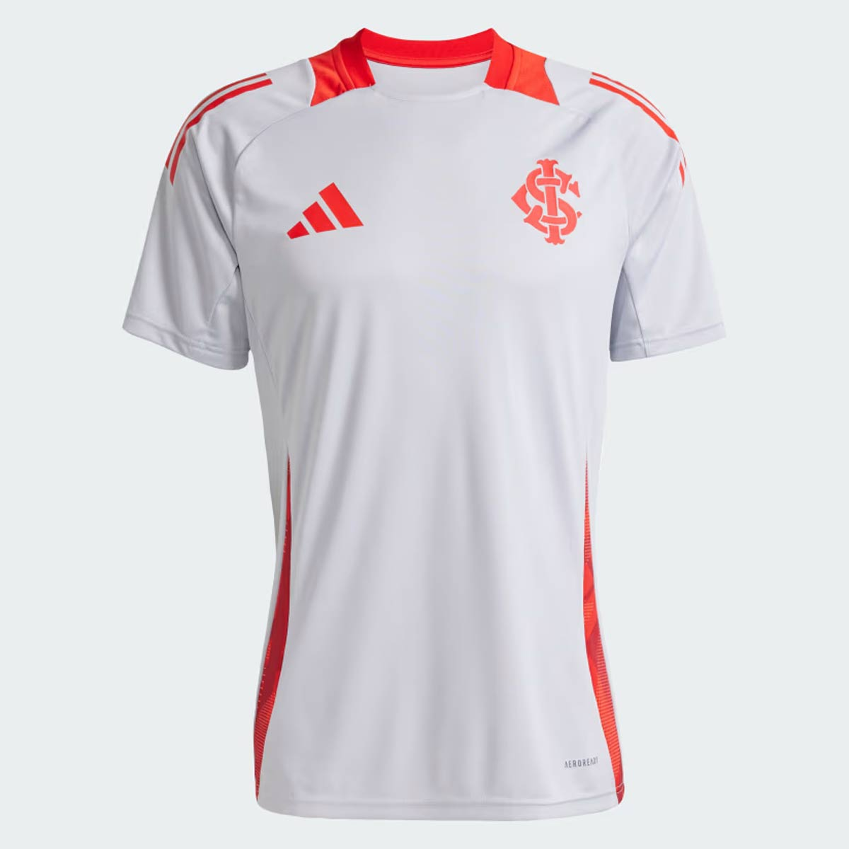 Camisa Adidas Internacional Treino 2025 Jogador Cinza (Com patrocinadores)