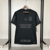 Camisa Nike Corinthians Fora 24/25 - Preta (Com todos patrocinadores)