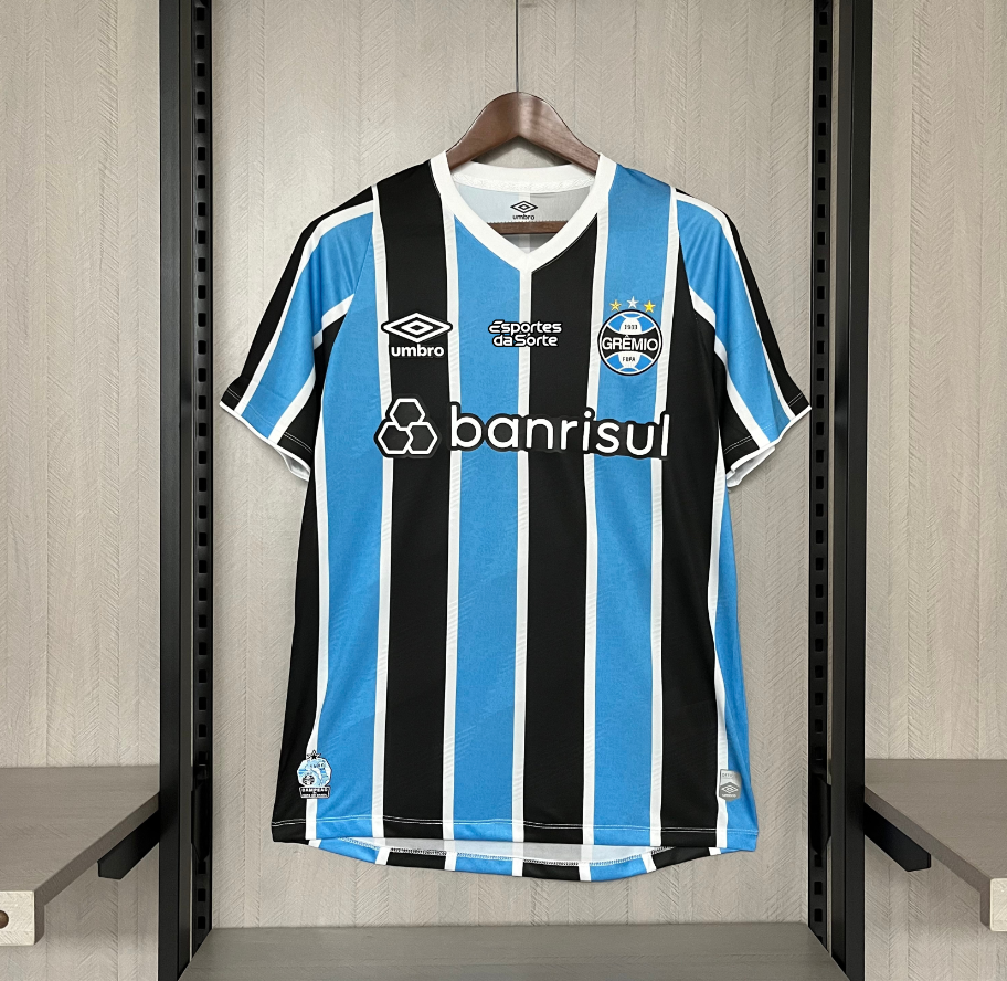 Camisa Masculina Umbro Gremio Oficial 24/25 Torcedor   (Com todos patrocinadores)