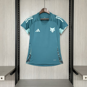 Camisa Cruzeiro 25/26 Treino Adidas - Azul Turquesa+Branco - Torcedor Feminina